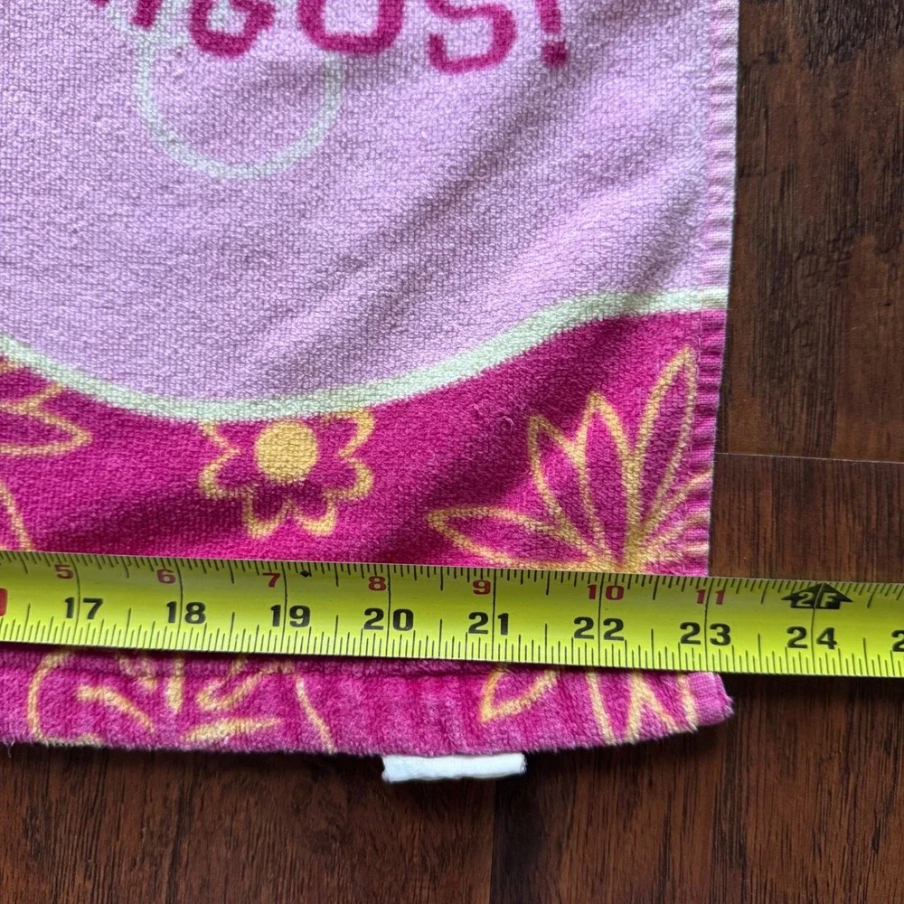 Vintage Dora The Explorer Beach Towel Pink Boots Hola Amigos Y2K Kidcore 42x23